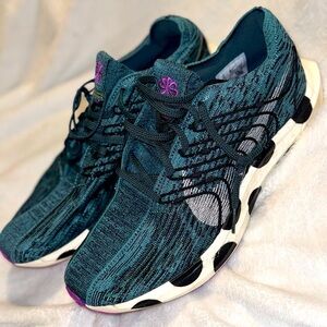 NIKE Pegasus Turbo Flyknit Teal Green Black Road Running Shoes Sneakers Men 10
